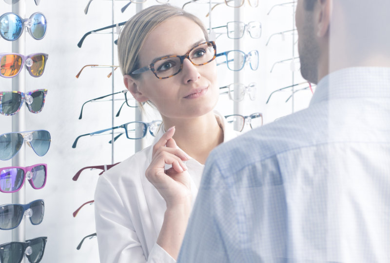 Woman with glasses