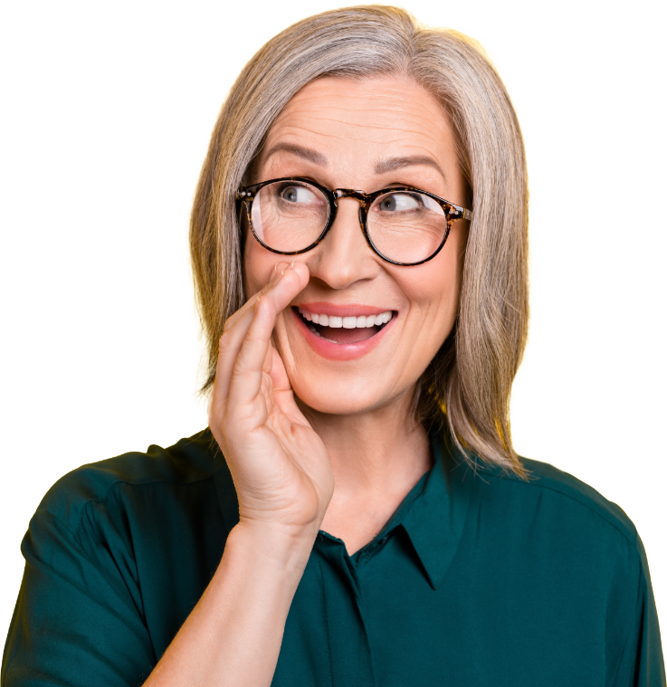 Woman with glasses